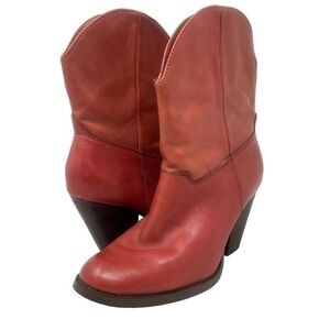 Franco Fortini Red Ankle Boots